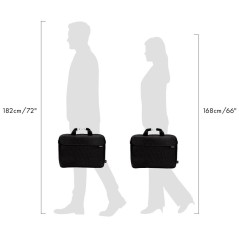 DICOTA ONE Laptop Bag 173 - Stylish, Eco-Friendly 300D Recycled PET in Black - Perfect Protection & Design!